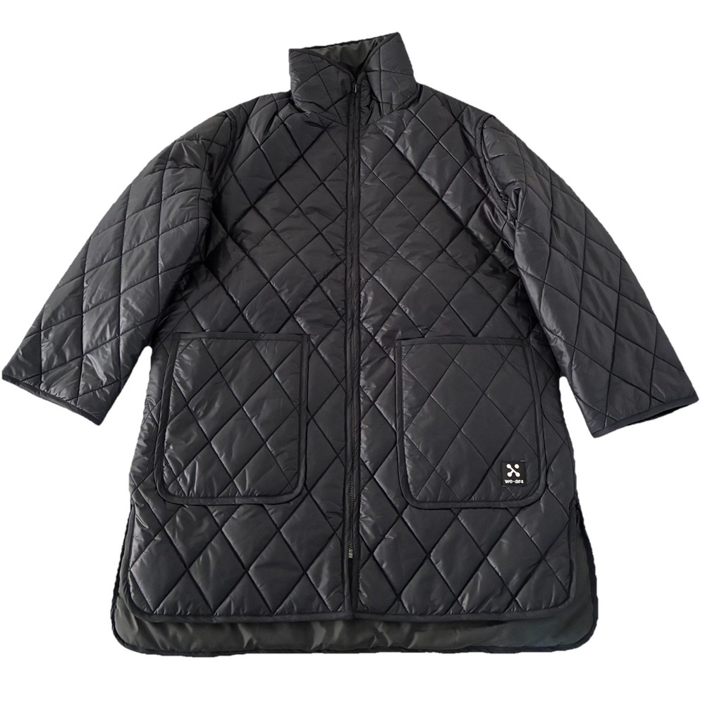 WE-AR4 Reversible Burb Coat S Dark Navy Limonta Quilted Insulated Made In US NEW